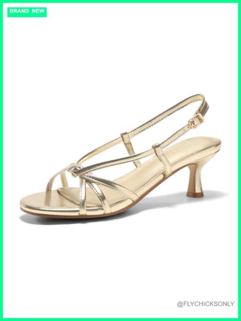 Faux Leather Strappy Sandals Slingback Kitten Low Heels Open Toe Dress Shoes